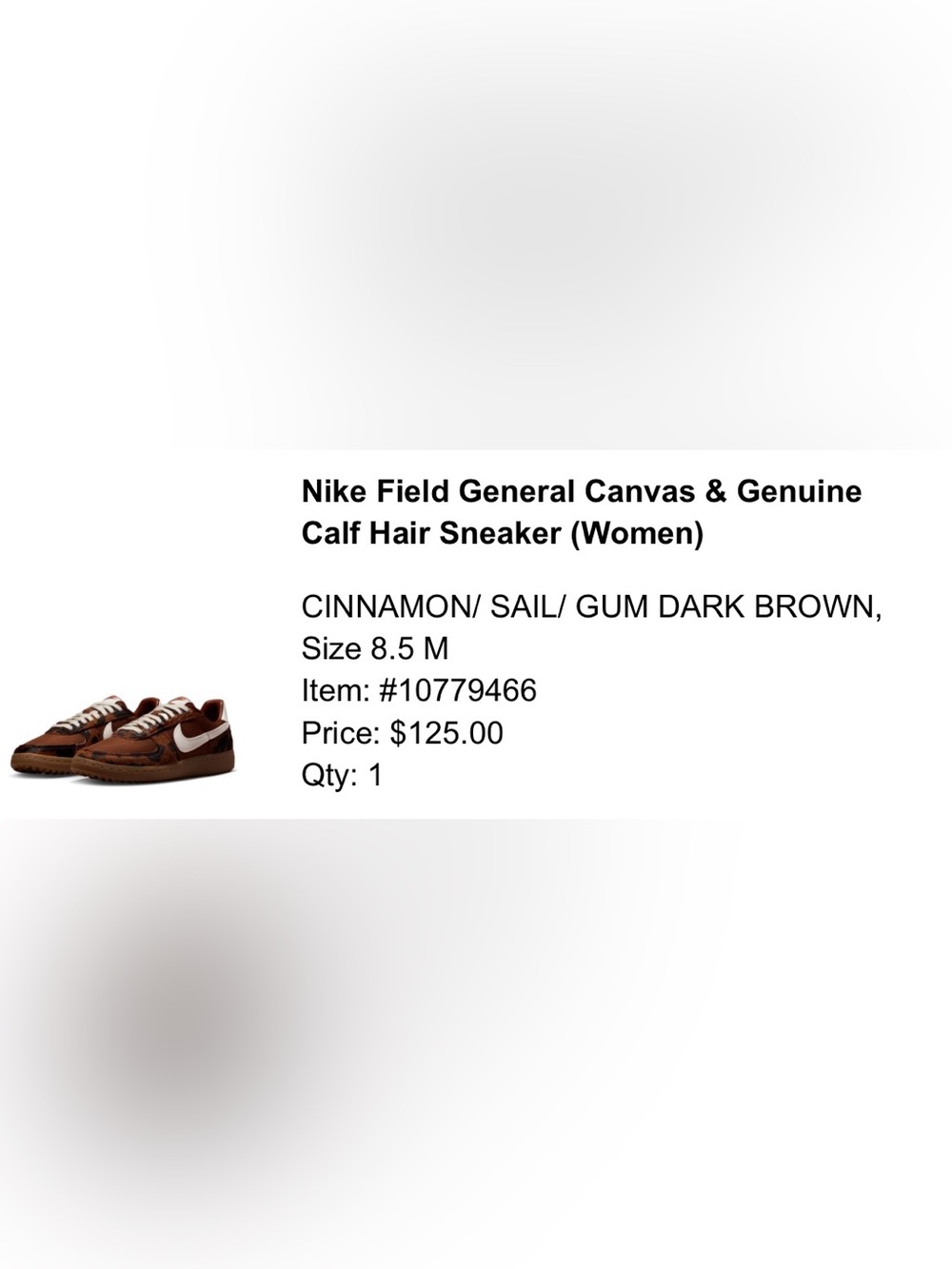 Nike Field General Canvas & Genuine Calf Hair Sneaker